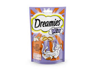 Kačių skanėstas DREAMIES su vištiena ir antiena, 60 g, 60 g