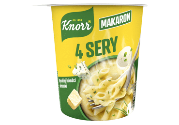 Greitai paruošiami makaronai KNORR, keturių rūšių sūrių sk., 66 g