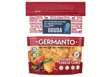 Pikantiški sūrio gabaliukai GERMANTO GOUDA, 45% rieb.s.m., 100 g Pikantiški sūrio gabaliukai GERMANTO GOUDA, 45% rieb.s.m., 100 g