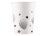 Popieriniai puodeliai HAPPY BIRTHDAY, 200 ml, 8 vnt.