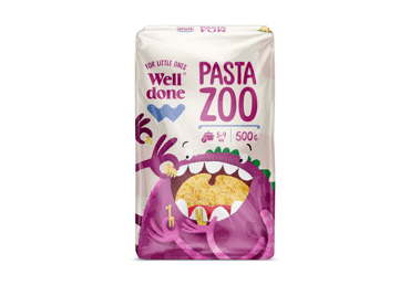 Vaikiški makaronai WELL DONE (gyvūnėlių formos), 500 g