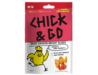 Dž. vištienos užkandis CHICK&GO su paprikomis, pipir.,nerūš., 30 g
