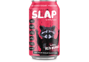 Raudonųjų uogų skonio skonio gėrimas su skaidulomis ir natūraliu saldikliu SLAP, 330 ml