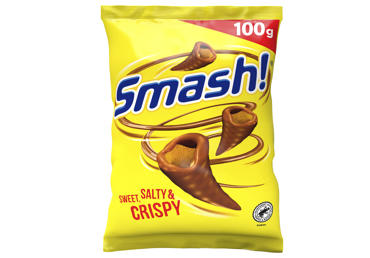 Kukurūzų užkandis SMASH, su pieniniu šokoladu, 100g