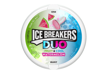 Pastilės ICE BREAKERS DUO, arbūzų skonio, 36 g
