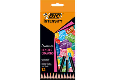 Mediniai spalvinimo pieštukai BIC INTENSITY 12 vnt