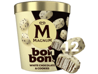 Valgomieji ledai MAGNUM WHITE CHOCO&COOKIE, 168 g