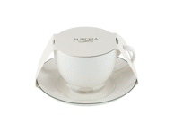 Puodelis su lėkšte AURORA Dark rim 220ml