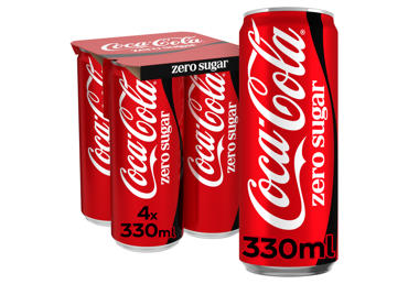 Gaivusis gėrimas COCA-COLA Zero 4x330 ml
