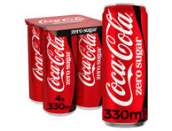 Gaivusis gėrimas COCA-COLA Zero 4x330 ml