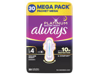 Higieniniai paketai ALWAYS Platinum Secure Night, Mega Pack, S4, 30 vnt.