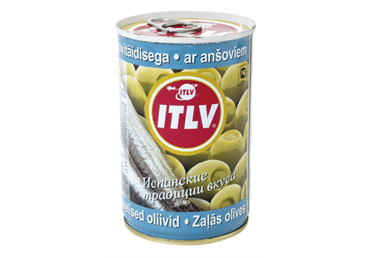 Žaliosios alyvuogės ITLV su ančiuvių įdaru, 300 g Žaliosios alyvuogės ITLV su ančiuvių įdaru, 300 g