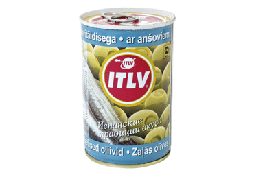 Žaliosios alyvuogės ITLV su ančiuvių įdaru, 300 g