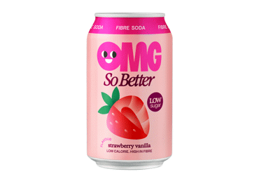 Braškių skonio gaivusis gėrimas OMG So better, 330 ml