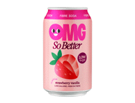 Braškių skonio gaivusis gėrimas OMG So better, 330 ml
