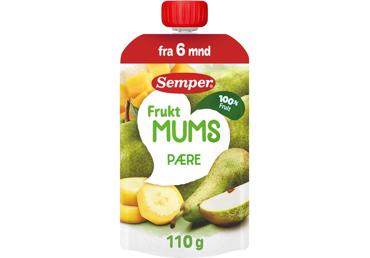 Vaisių tyrė SEMPER su kriauše, bananais ir mangais, nuo 6 mėn., 110 g