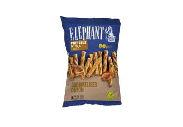 Brecelių juostelės ELEPHANT, karamelizuotų svogūnų skonio, 80 g