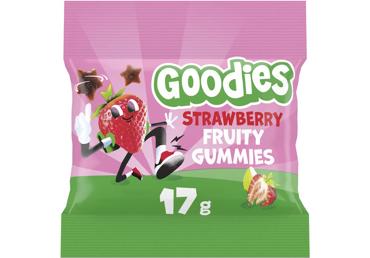 Vaisiniai guminukai braškių skonio GOODIES, 17g