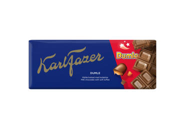 Pieninis šokoladas KARL FAZER su karamelės gabaliukais, 180 g