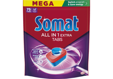 Indaplovių tabletės SOMAT ALL IN ONE, 75 vnt., 75 vnt.