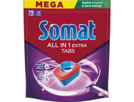Indaplovių tabletės SOMAT ALL IN ONE, 75 vnt., 75 vnt.