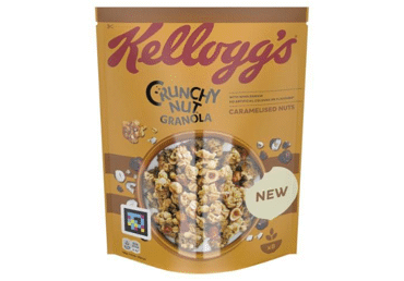 Granola KELLOGG'S su karamele ir riešutais, 380 g