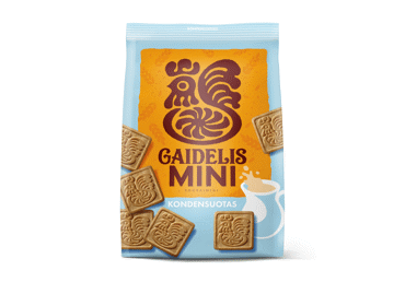 Sausainiai GAIDELIS MINI su kondensuotu pienu, 380 g