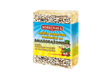 Saldūs kukurūzų traškučiai su saulėgrąžomis MORKŪNAS, 80 g