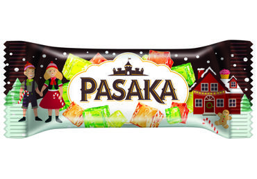 Šokoladu glaistytas varškės sūrelis PASAKA su saldainiais, 19 %, 40 g - 2