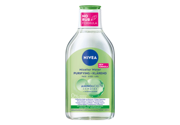 NIVEA valantis micelinis vanduo su aminorūgštimi ir vandenyno dumbliais mišriai odai, 400 ml
