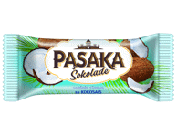 Šokoladu glaistytas varškės sūrelis PASAKA su kokosais, 21 %, 40 g