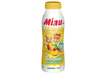 Bananinis pieno gėrimas MIAU, 2,3 % rieb., steriziluotas, 450 ml