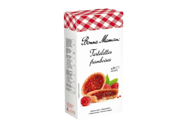 Tartaletės BONNE MAMAN su aviečių įdaru, 135 g