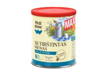 Sald. sutirštintas pienas WELL DONE, 1 kg, 1 kg