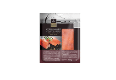 Šaltai rūkyta pjaust. atlantinių lašišų filė FISH PORT, 100 g