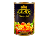 Atogrąžų vaisių kokteilis sirupe MIKADO, 425 ml