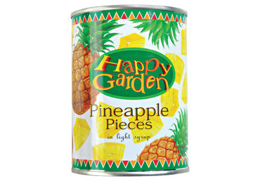Konservuotų ananasų gabaliukai HAPPY GARDEN, 565 g