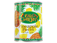 Konservuotų ananasų gabaliukai HAPPY GARDEN, 565 g