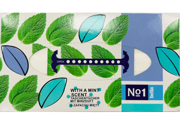Popierinės servetėlės BELLA No1 Mint, 2 sluoksnių, 150 vnt.