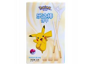 Lazdelės su baltojo šokolado glaistu LEDA POKEMON, 52 g