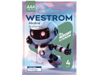 Elementai WESTROM AAA, LR03, 1,5 V, 4 vnt., 4 vnt.