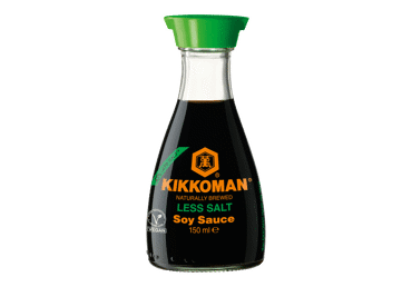 Sojų padažas KIKKOMAN LESS SALT (su dalytuvu), 150 ml