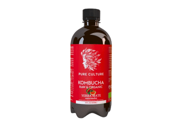 Ekol. YERBA MATE arbatos gėrimas KOMBUCHA, arbūzų skonio, 400 ml
