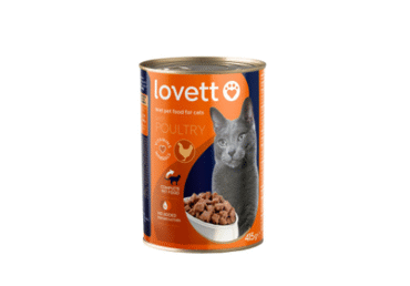 Konservuotas kačių ėdalas LOVETT su paukštiena, 415 g