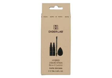 Antakių ir blakstienų dažymo rinkinys DIDIER LAB Hybrid Tint Dark Brown, 1 vnt. - 1