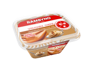 RAMBYNO lydytas tepamas sūrio produktas su karamelizuotu kondensuotu pienu, 35 %, 175 g