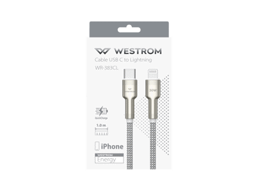 Laidas USB-C to Lightning WESTROM, 1 m