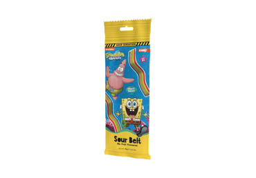 Rūgščios guminukų juostelės SPARKLES SPONGEBOB, 75 g