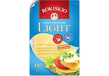 Fermentinis ROKIŠKIO sūris LIGHT (riekelės), 15% rieb. s. m., 150 g