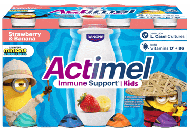 Jog. gėrimas ACTIMEL, braškių, ban. sk., 8x100g, 1,4 % rieb., 800 g
